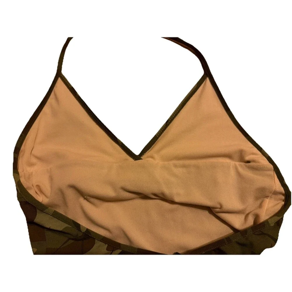 Polo Ralph‎ Lauren Girls 16 Camo One Piece Swimsuit Halter Youth Swimwear